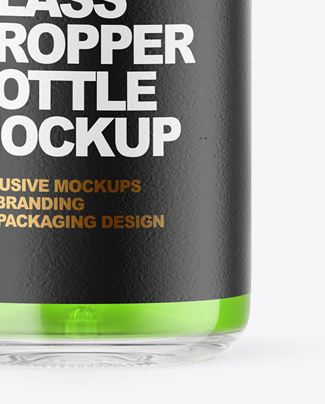 Clear Glass Dropper Bottle Mockup