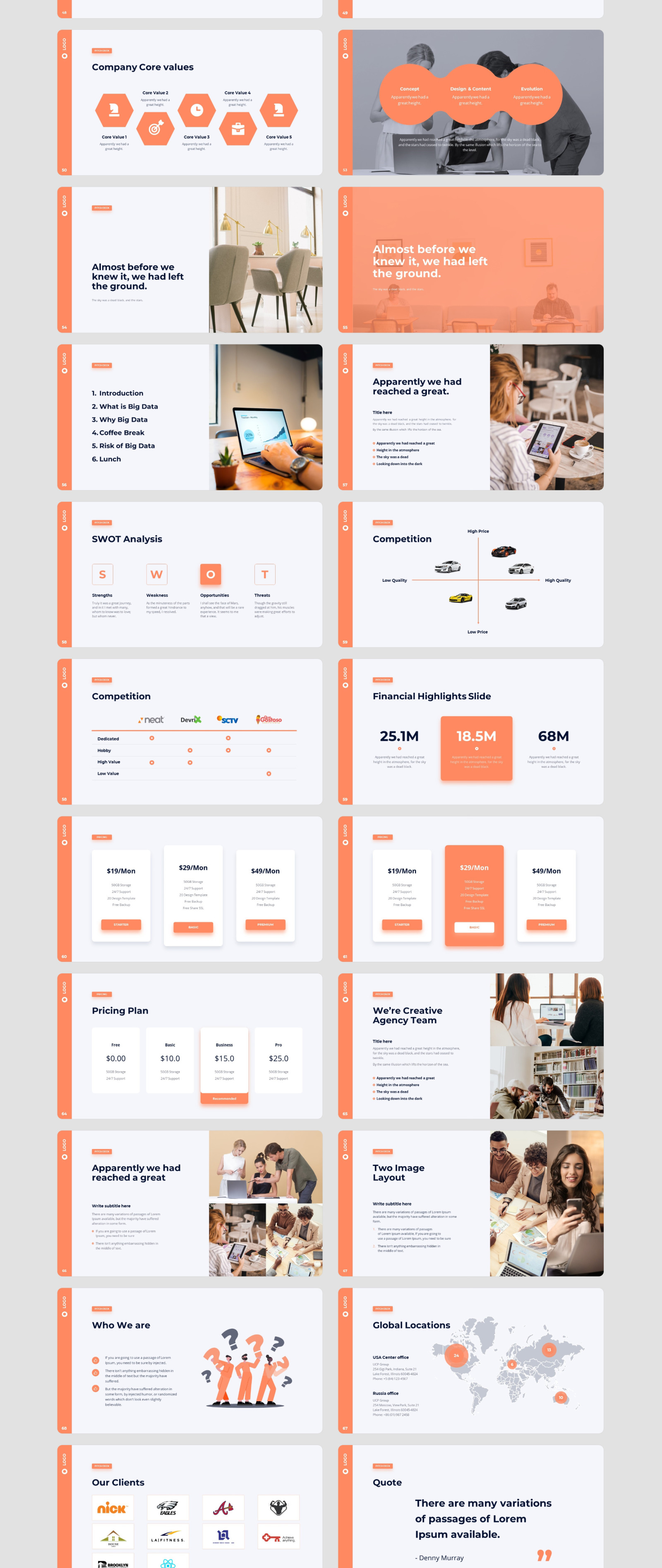 Pitch Deck Template on Yellow Images Creative Store - 68407