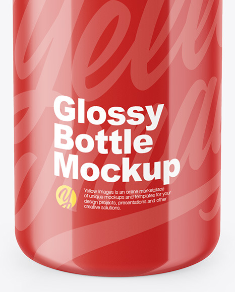 Glossy Bottle Mockup