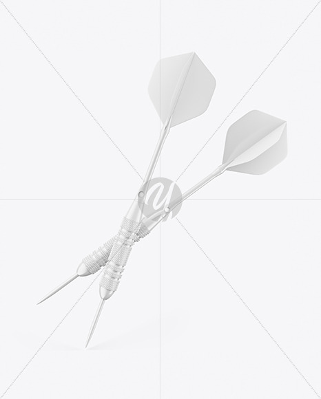 Two Glossy Darts Mockup