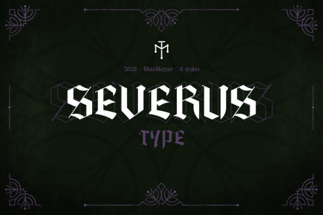 Severus Typeface - 6 Styles Gothic Blackletter - Lowercase