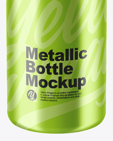 Metallic Bottle Mockup