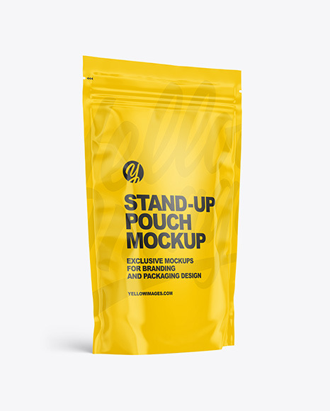 Glossy Stand-up Pouch Mockup