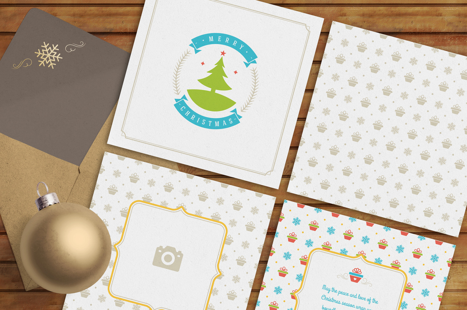 5 Christmas Greeting Cards 5 Christmas Greeting Cards