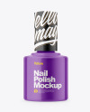 Glossy Nail Polish Bottle Mockup - Front View