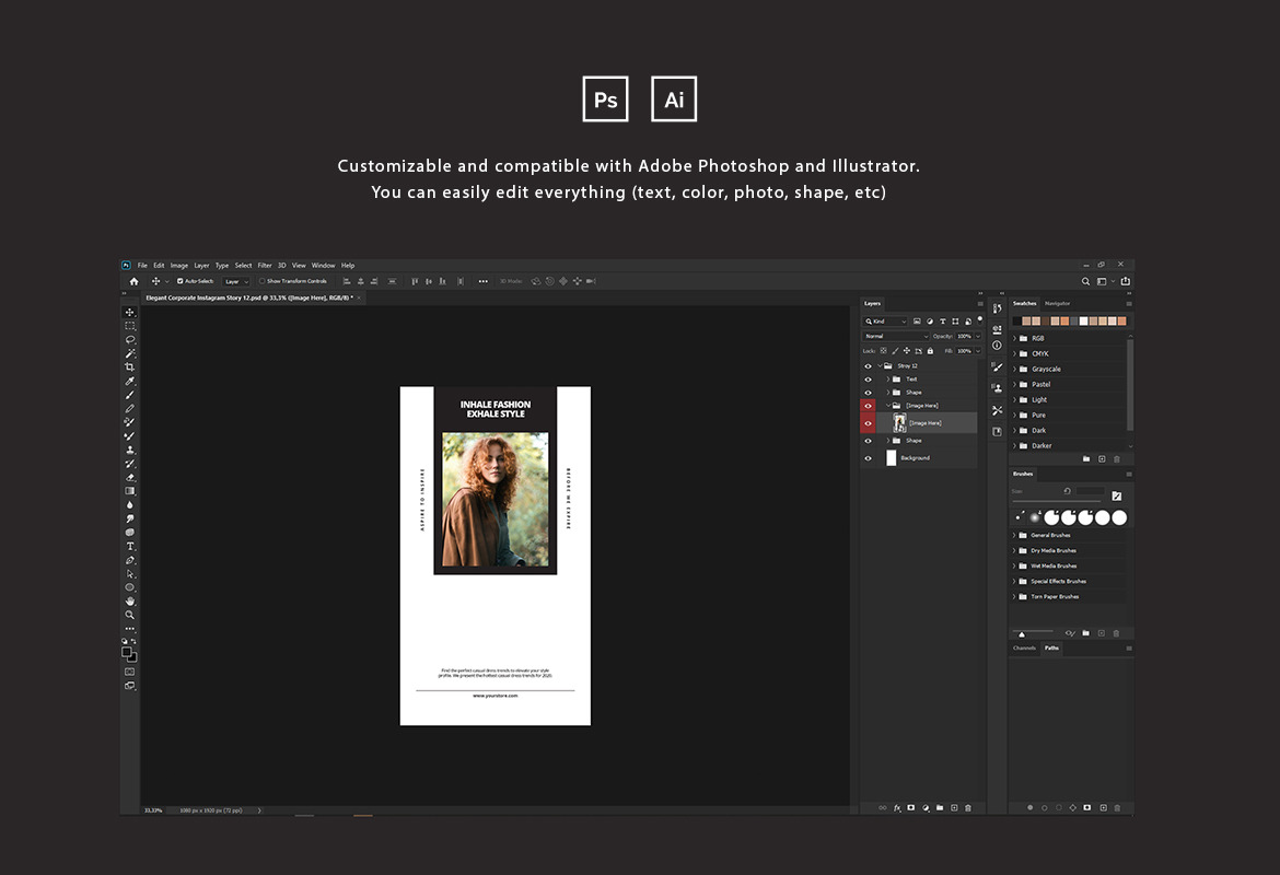 Elegant Beauty Company Instagram Template Elegant Beauty Company Instagram Template