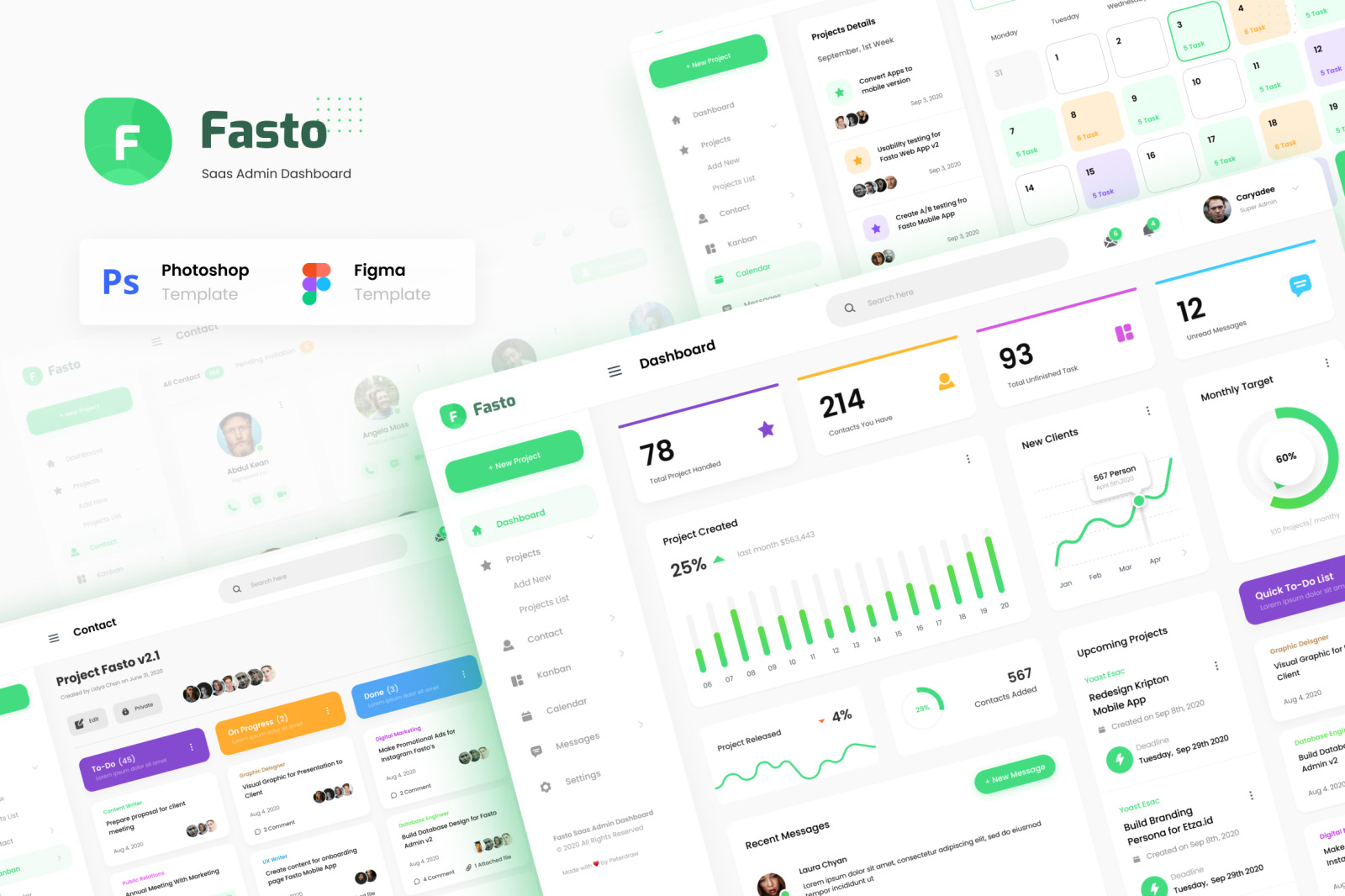 Fasto - Saas Admin Dashboard UI Design Template