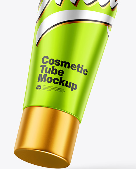 Metallic Cosmetic Tube Mockup