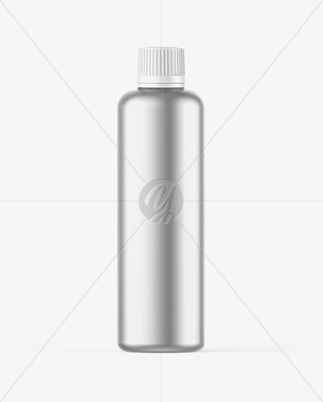 Matte Metallic Bottle Mockup