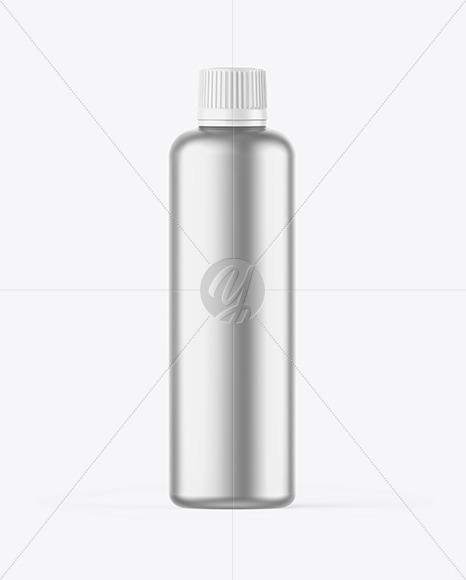 Matte Metallic Bottle Mockup