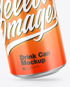 Metallic Drink Can w/ Glossy Finish Mockup