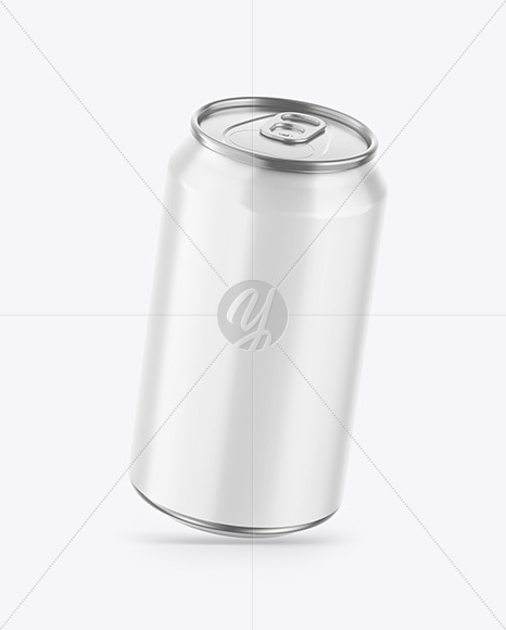 Metallic Drink Can w/ Glossy Finish Mockup