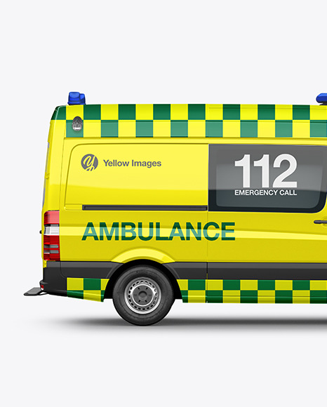 Van Ambulance Mockup - Side View