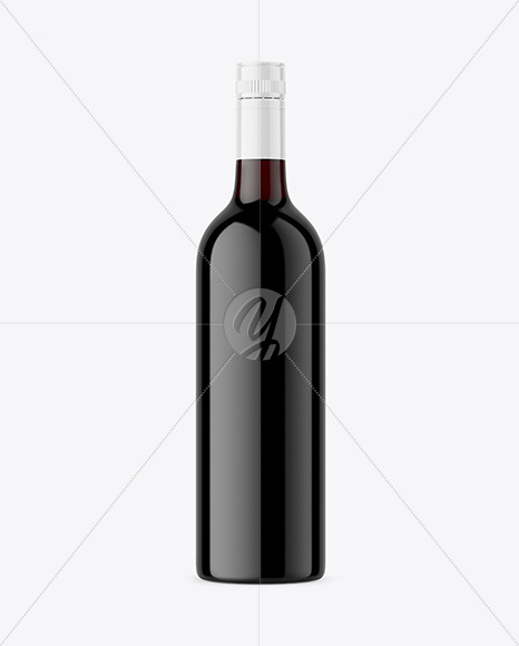 Dark Glass Red Wine Bottle Mockup Dark Glass Red Wine Bottle Mockup