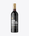 Dark Glass Red Wine Bottle Mockup