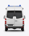 Van Ambulance Mockup - Back View