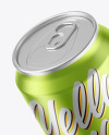 Matte Metallic Drink Can Mockup