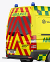 Van Ambulance Mockup - Back Half Side View