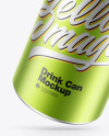 Matte Metallic Drink Can Mockup