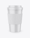 Reusable Coffee Cup With Holder Mockup