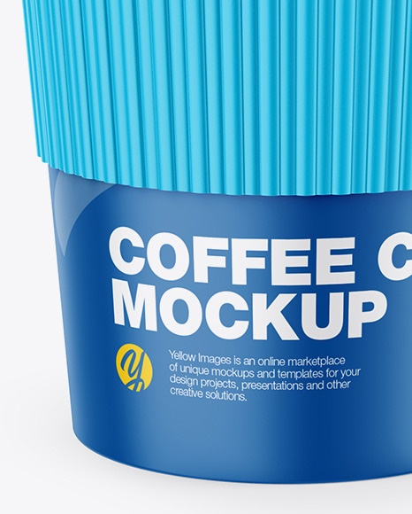 Reusable Coffee Cup With Holder Mockup