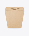 Kraft Paper Noodles Box Mockup - Front View (High Angle Shot)