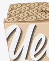 Kraft Paper Noodles Box Mockup - Front View (High Angle Shot)