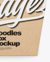 Kraft Paper Noodles Box Mockup - Front View (High Angle Shot)