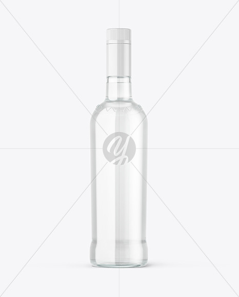 Clear Glass White Rum Bottle Mockup