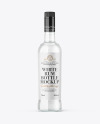 Clear Glass White Rum Bottle Mockup