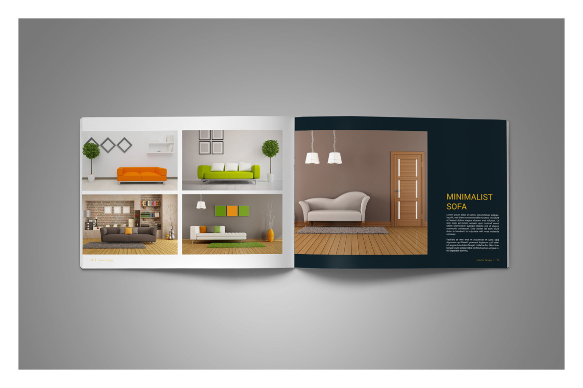 Interior Brochure Catalog on Yellow Images Creative Store - 68508