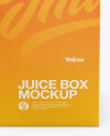 Juice Box with Straw Mockup - Front view (High Angle)