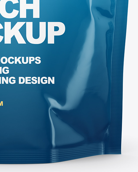 Glossy Stand Up Pouch Mockup