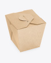 Kraft Paper Noodles Box Mockup - High Angle Shot