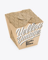 Kraft Paper Noodles Box Mockup - High Angle Shot