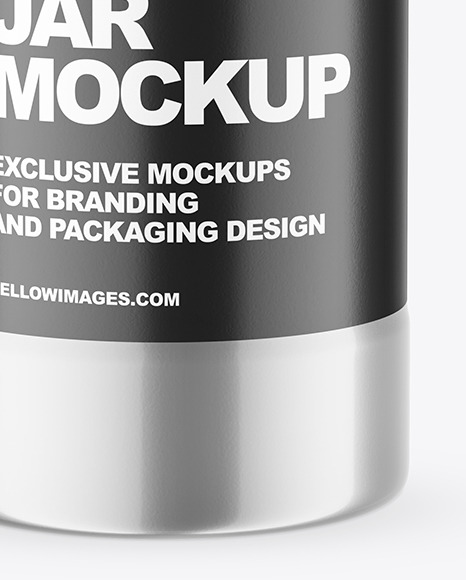 Metallic Salt Jar Mockup