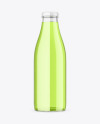 Clear Glass Juice Bottle Mockup