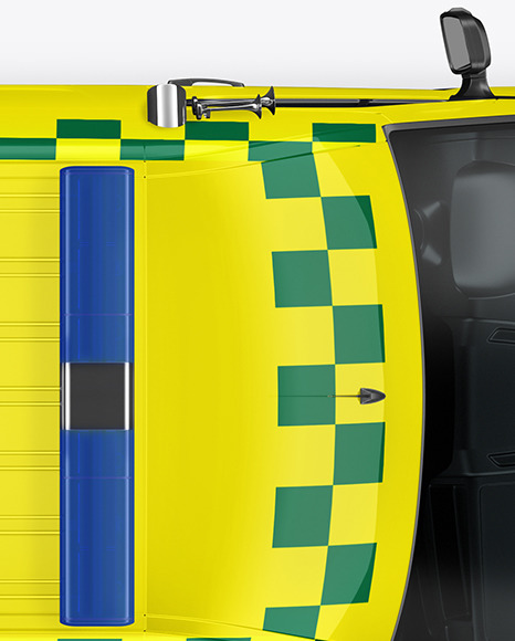 Van Ambulance Mockup - Top View