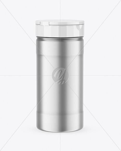 Matte Metallic Salt Jar Mockup