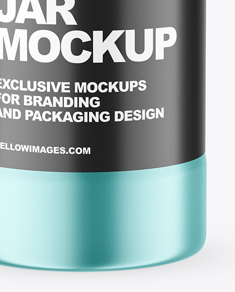 Matte Metallic Salt Jar Mockup