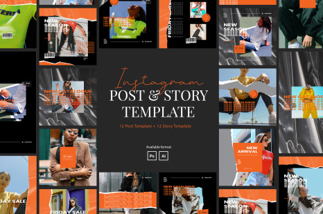 Urban Style Instagram Post and Story Template - Street style