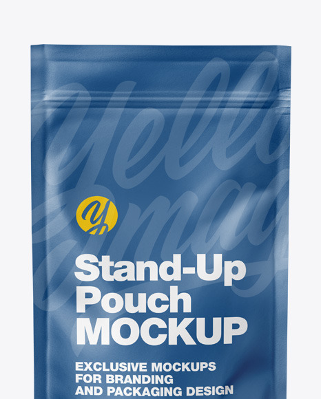 Matte Stand-Up Pouch Mockup