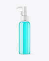 Clear Cosmetic Bottle with Pump Mockup Clear Cosmetic Bottle with Pump Mockup