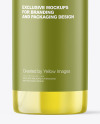Clear Cosmetic Bottle with Pump Mockup Clear Cosmetic Bottle with Pump Mockup