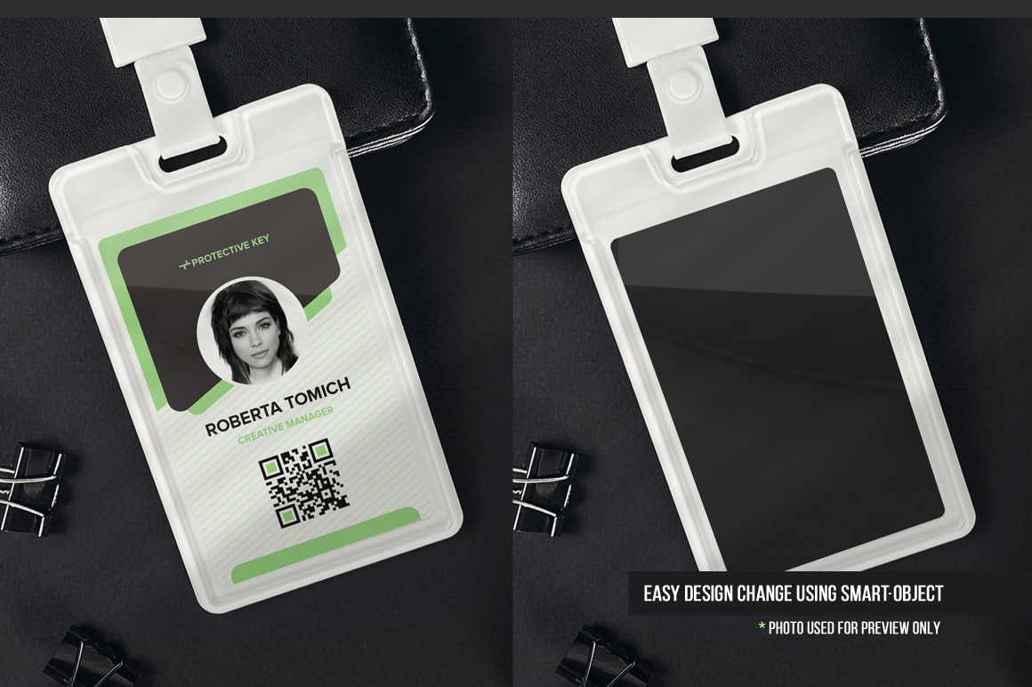 Identity Card Holder Mockup