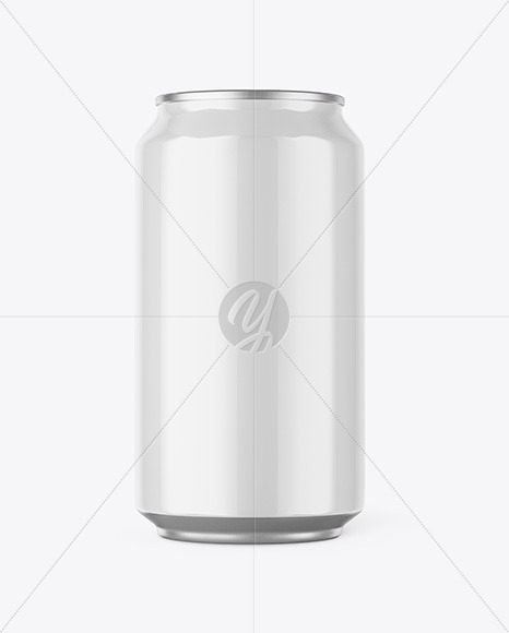 Aluminium Can With Glossy Finish Mockup