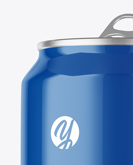 Aluminium Can With Glossy Finish Mockup