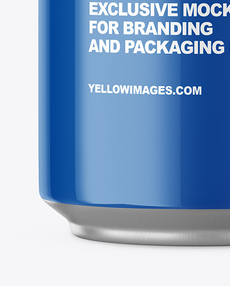 Aluminium Can With Glossy Finish Mockup