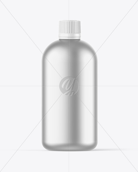 Matte Metallic Bottle Mockup