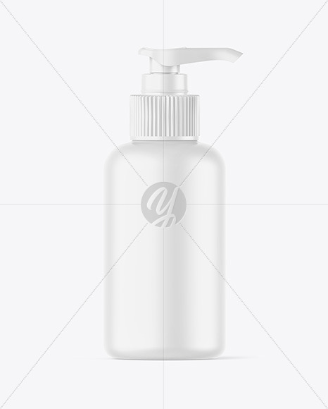 Matte Sanitizer Bottle w/ Closed Pump Mockup